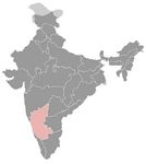 Inde • |1399/1950| • dynastie Wodeyar: carte